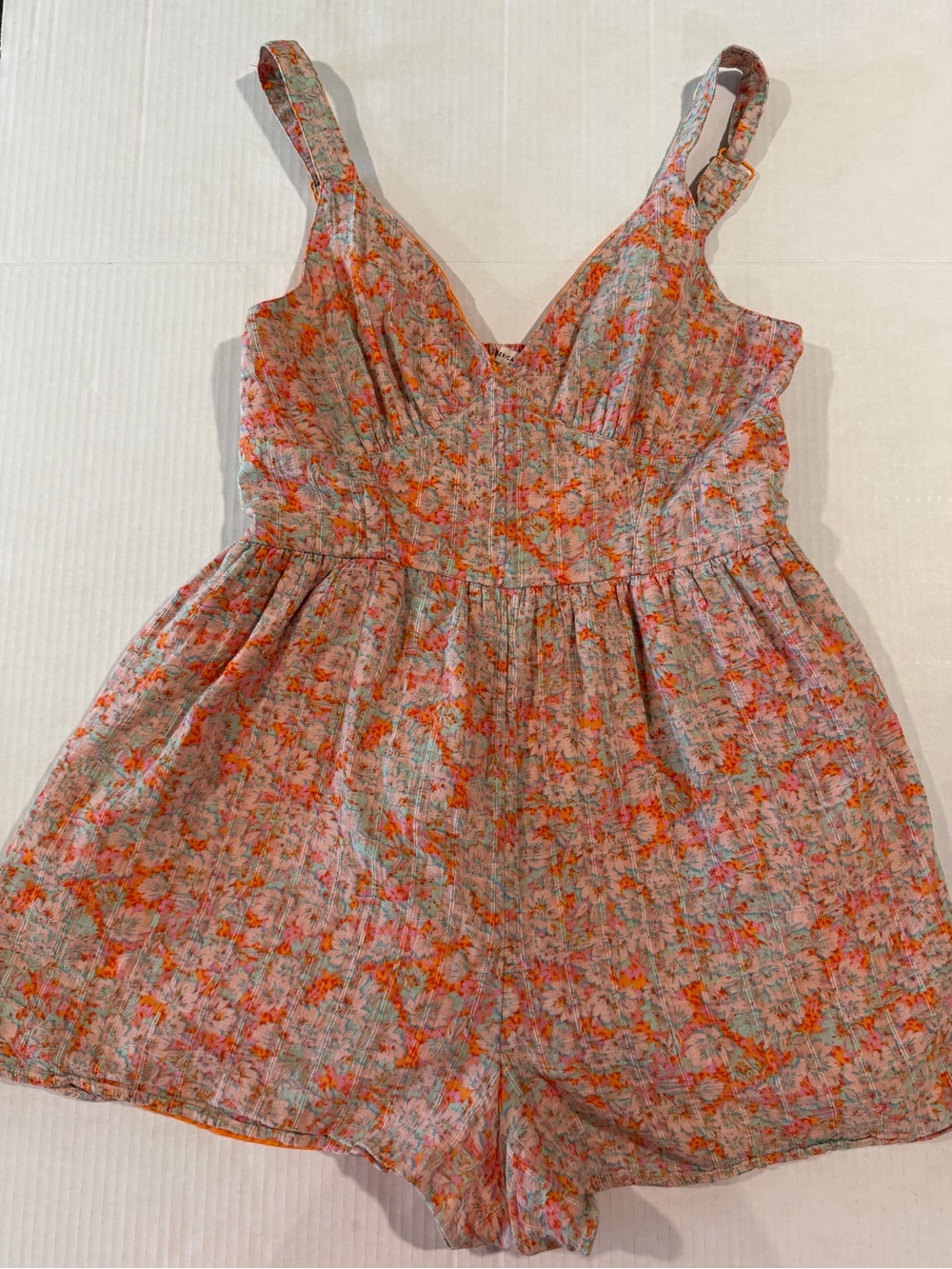 American Eagle Floral Corset Romper